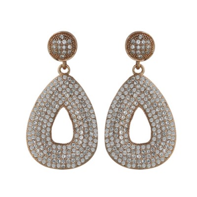 Sterling Silver Earring Post Dangling 16-22mm Open Triangular Wcle