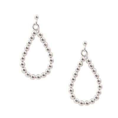 Sterling Silver Earg Beads Form Teardrop On French Wire