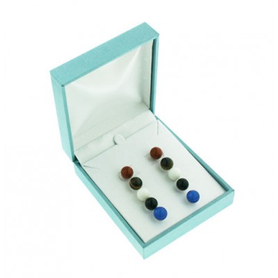 Sterling Silver Earring 5Pcs Set 8mm Stud (Te,Rj,N,Wj,Ba)
