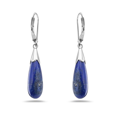 Lapis Lazuli Eggplant Earrings