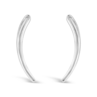 STERLING SILVER EARRING ACENDING CUVY LINE WITH HOOK-E-COATED