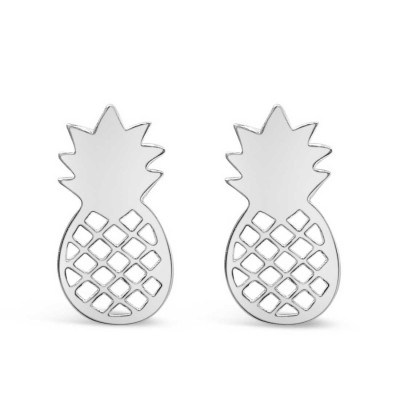 Sterling Silver Earring Pineapple Filigree-Ecoated