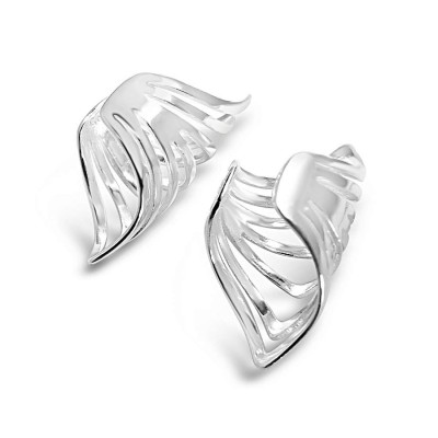 Sterling Silver Earring Wrap Multi-Line-Ecoated