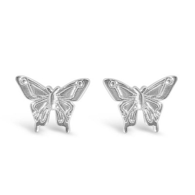 Sterling Silver Earring Tiny Stud Butterfly
