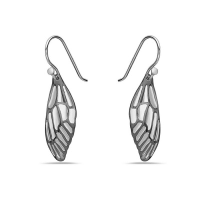Sterling Silver Earring Butterfly Wing Blacken Veins