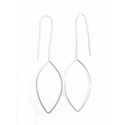 Sterling Silver Earring Threader Marquis Line Drop