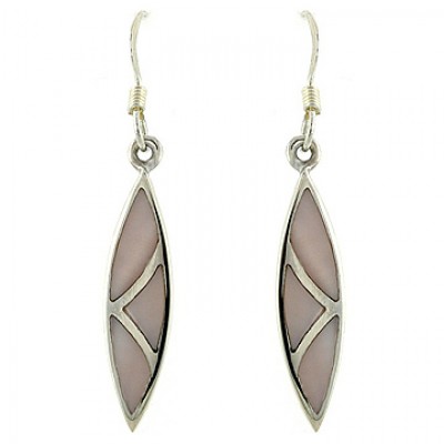 Sterling Silver Earring Fish Hoop Drop Faux Turquoise