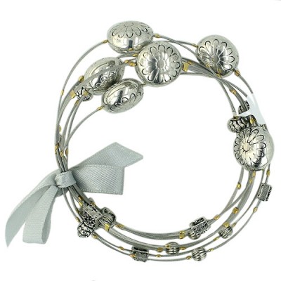 BRACELET SET 6 PCS SLINGS 3 BASE METAL FINDINGS+1 ROUN