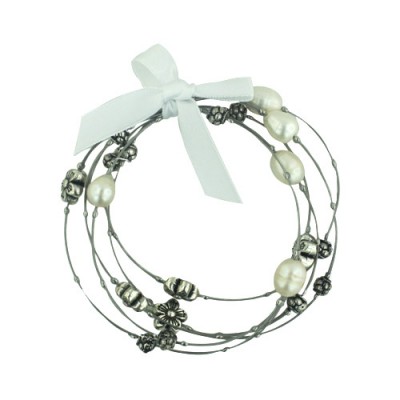 BRACELET SET 5 SLINGS BRACELET W/FWP+BASE METAL FLOWER+ SI