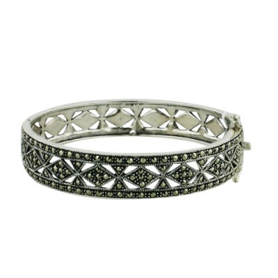 Marcasite Bangle Open Marcasite Filigree