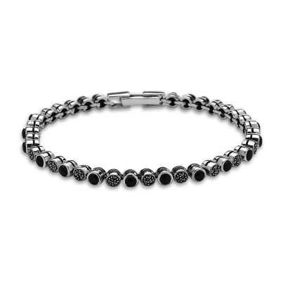 MARCASITE BRACELET MOP ROUND, MARCASITE ROUND_N