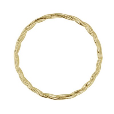Sterling Silver Bngl Rosegold Plate Twisted Line Pattern