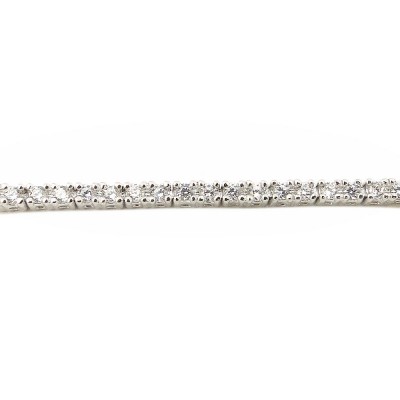 7.5" STERLING SILVER 1.5MM ROUND CLEAR CUBIC ZIRCONIA TENNIS BRACELET