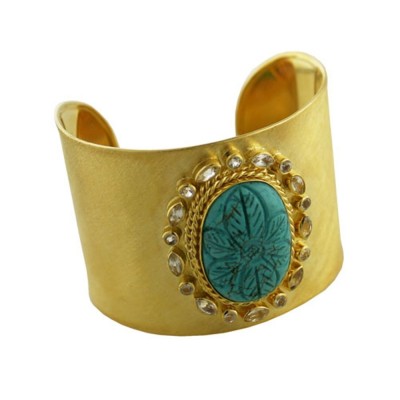 Vermeil Silver Bracelet with Turquoise