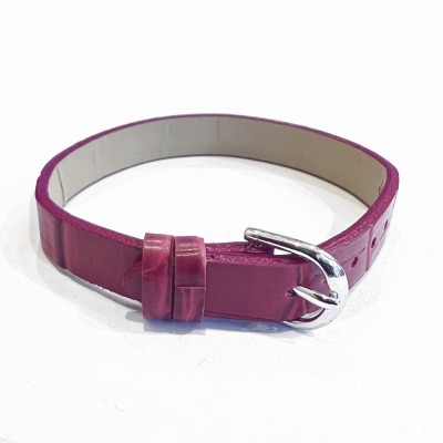 Fashion Bracelet Imitation Leather Red Belt with Brass Buckle