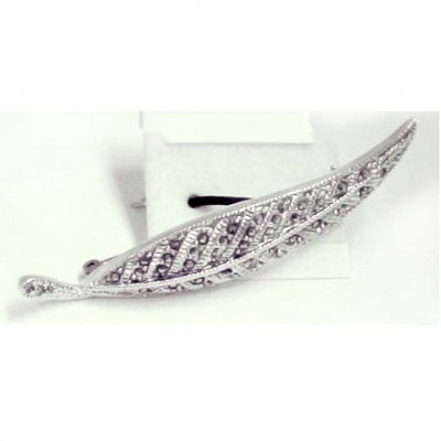 Marcasite Pin Leaf