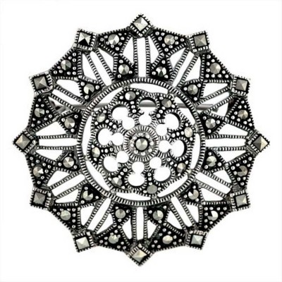Marcasite Pin Plain Art Deco