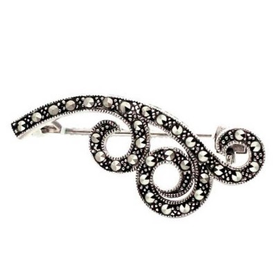 Marcasite Pin Wavy