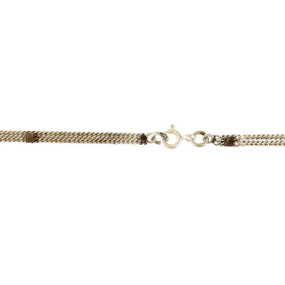 Sterling Silver Oxidized Double Chain 16 Inch