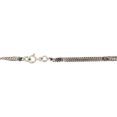 Sterling Silver Oxidized Double Chain 30 Inch