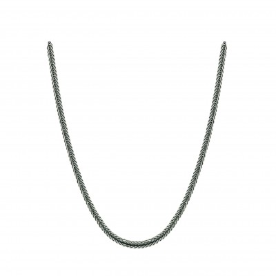 Sterling Silver Necklace Foxtail 20"