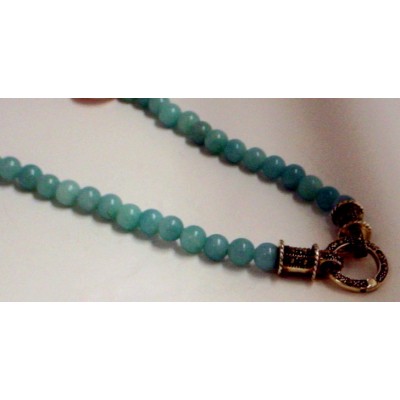Sterling Silver Necklace Colors Beads with Marcasite Open Cntr Locket +