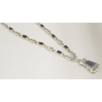 Marcasite Necklace Tapzoid Cntr with