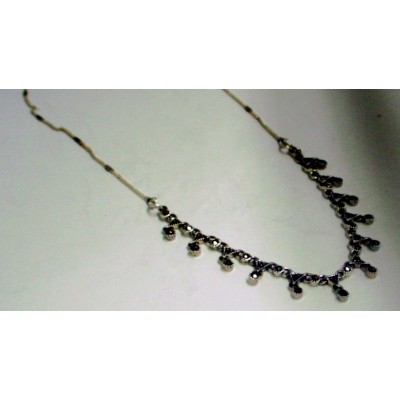 Marcasite Necklace Plain with Circle and Triangle
