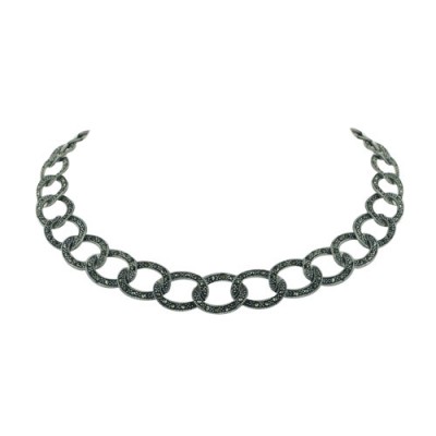 Marcasite Necklace Big Links
