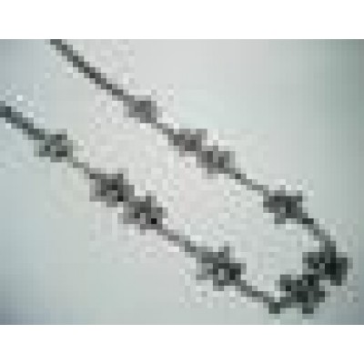 Sterling Silver Necklace Pave Small Flower Links