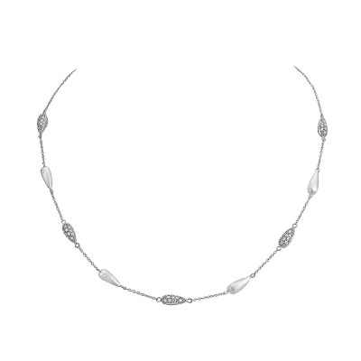 Sterling Silver Necklace 16+2 Inch Chain with 4 Matt Finish+5 C