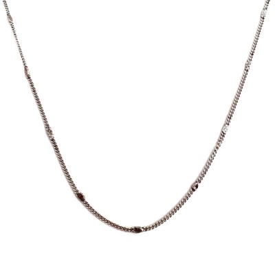 Sterling Silver Oxidized Single Chain 24 Inch