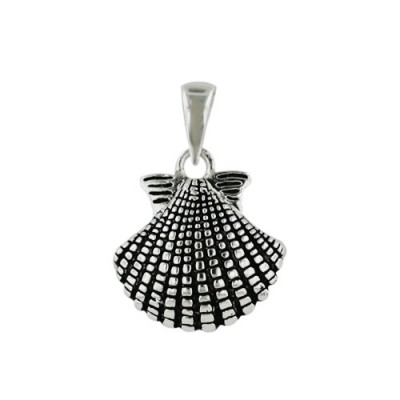 Brass Pendant Seashell W/ Antiq Brushing