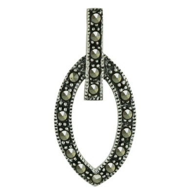 Marcasite Pendant Open Marquis
