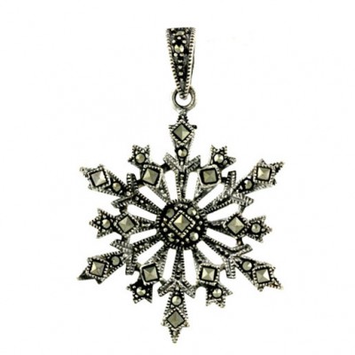 Marcasite Pendant Snowflakes