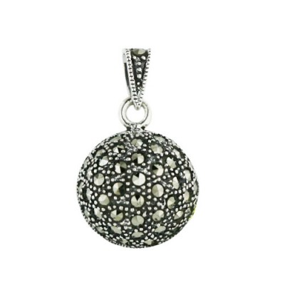 Marcasite Pendant Hollow Dome