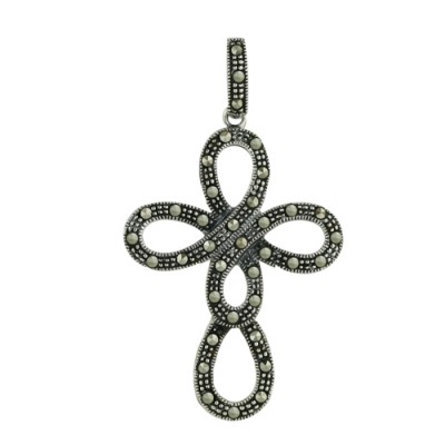 Marcasite Pendant Marcasite Loops That Form A Cross