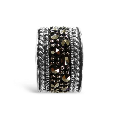 Marcasite Part Roundel Rope Edge