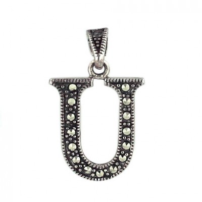 Marcasite Pendant Ltr U