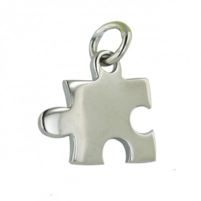 Sterling Silver Pendant Silver Puzzle--Rhodium Plating/Nickle Free--