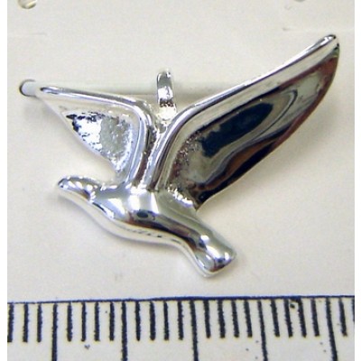 Sterling Silver Pendant Plain Flying Bird--E-Coat