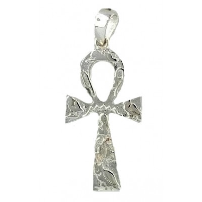 Sterling Silver Pendant Plain Animal Motif Cross--E-coated/Nickle Free