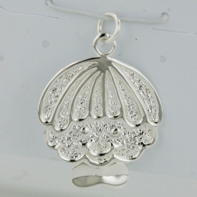 Sterling Silver Pendant Cute Boy Face--E-coated/Nickle Free