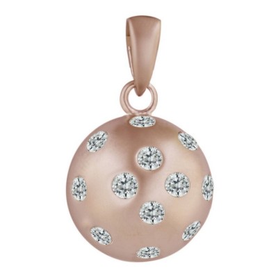 Sterling Silver Pendant (W=15mm) Rosegold Plate Matte Finishing Ro