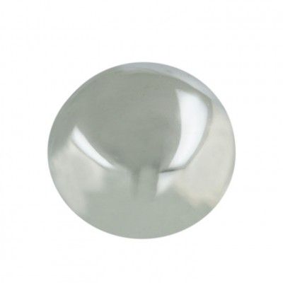 Sterling Silver Pdnt19mm Plain Puff Round with Hole--E-Coated