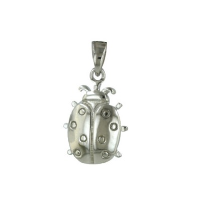 Sterling Silver Rhodium Plating Pendant of Lady Bug