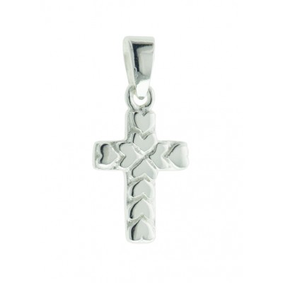 Sterling Silver Pendant 11X8mm Plain Cross Arrow Patterns