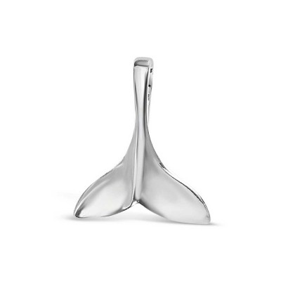 STERLING SILVER PENDNAT SMALL WHALE TAIL-ECOATED 2