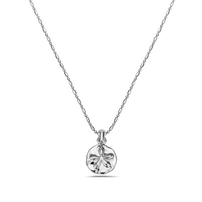Sterling Silver Pendant Charm Sand Coin Starfish Oxidized