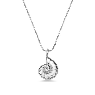 Sterling Silver PENDANT SEASHELL SPIRAL SHAPE-6S-5047E